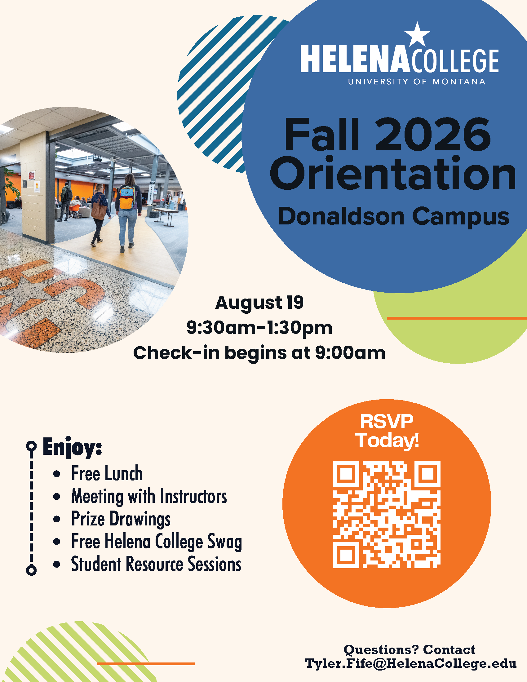 Image of orientation flyer for Donaldson campus