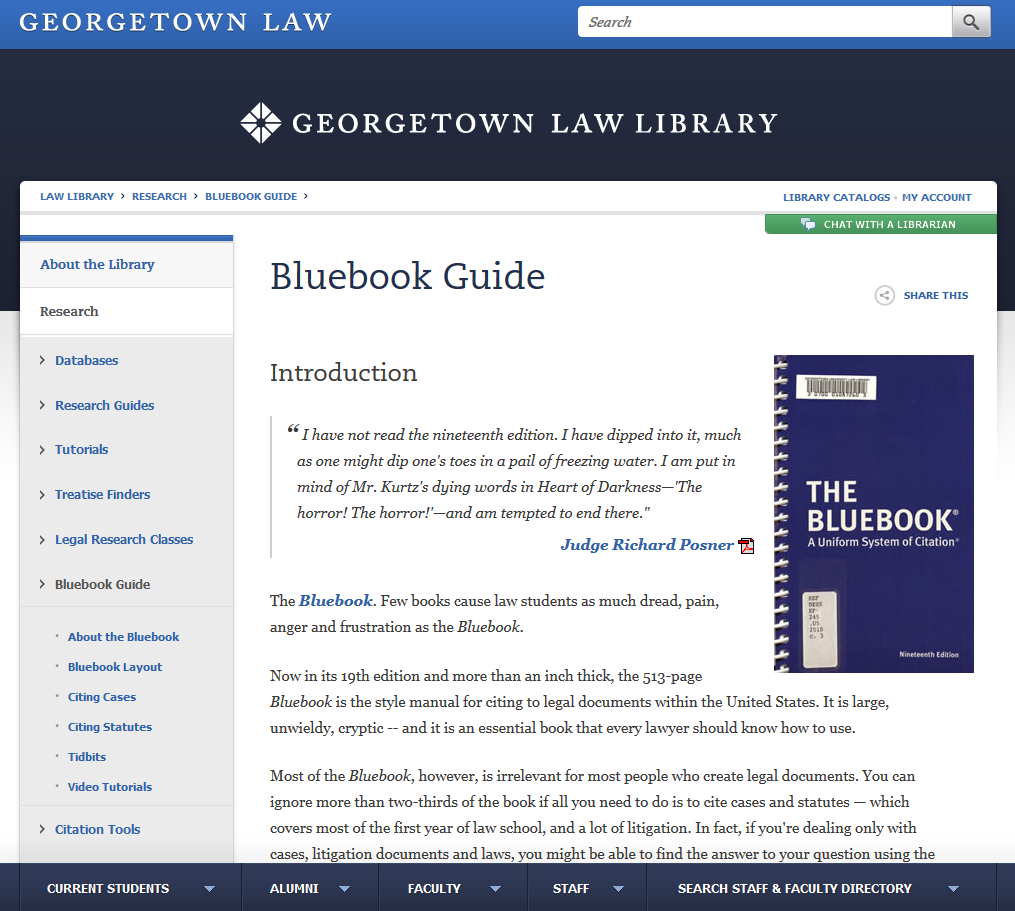 Georgetown Bluebook Guide