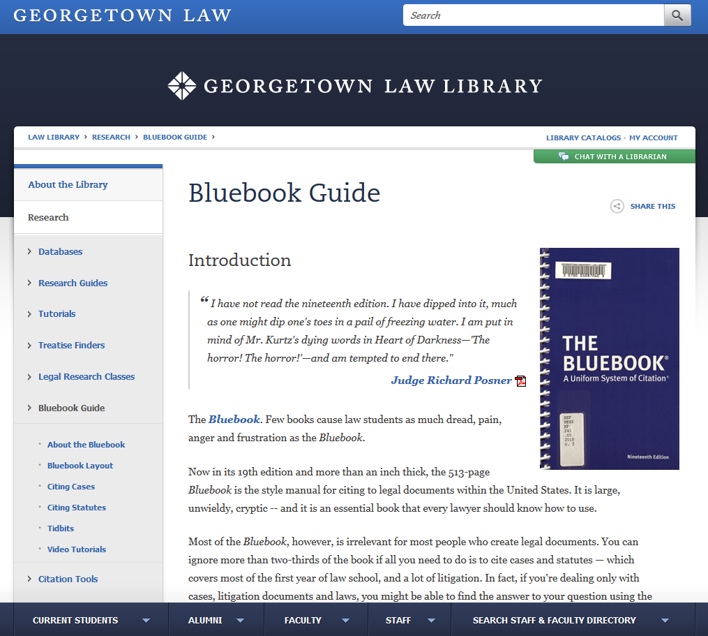 Homepage  The Bluebook Online